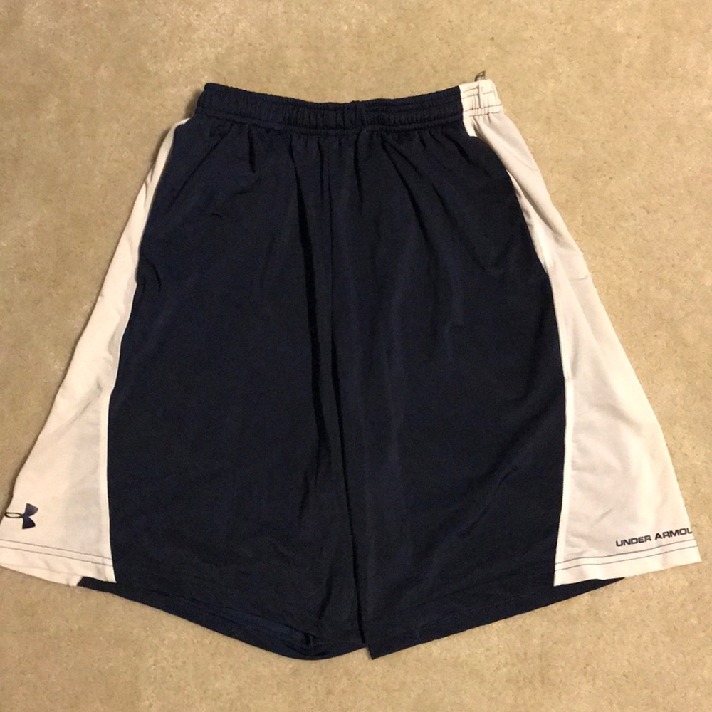 Under Armour navy and white shorts